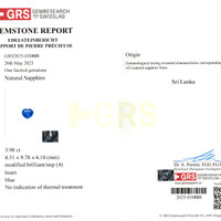 3.98 Ct. Blue Sapphire from Ceylon (Sri Lanka) Scan Report