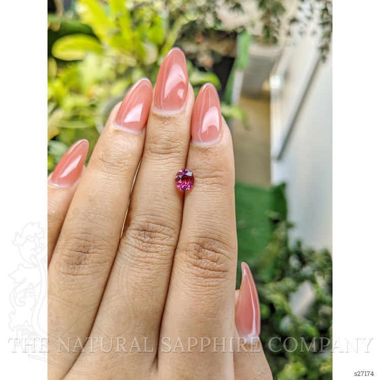 1.15 Ct. Reddish Pink Sapphire from Ceylon (Sri Lanka)