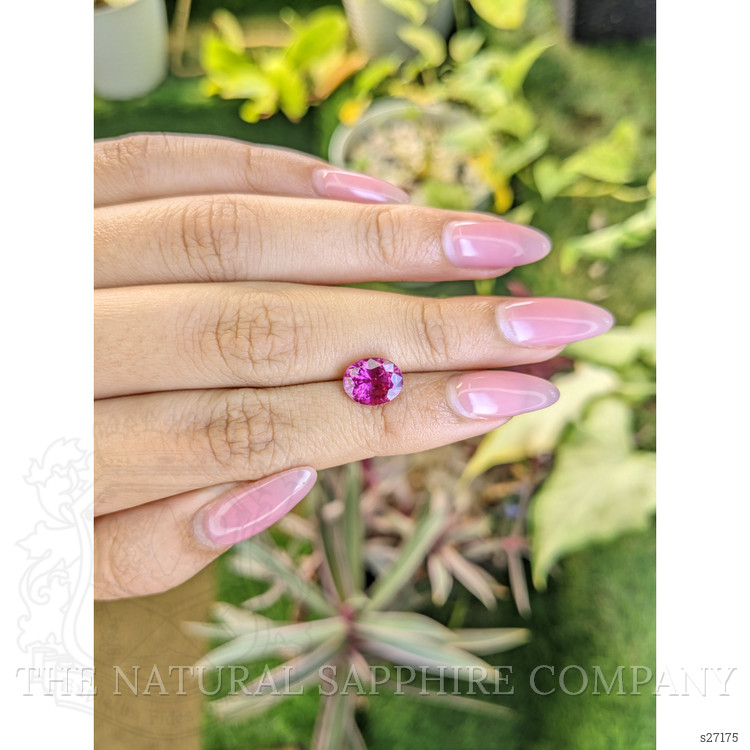3.17 Ct. Purplish Pink Sapphire from Ceylon (Sri Lanka)