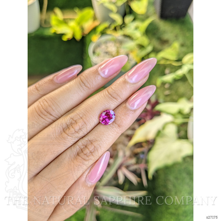 3.17 Ct. Purplish Pink Sapphire from Ceylon (Sri Lanka)