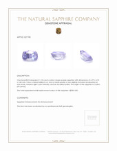 1.18 Ct. Purple Sapphire from Ceylon (Sri Lanka) Appraisal