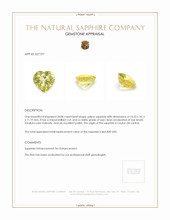 28.08 Ct. Yellow Sapphire from Ceylon (Sri Lanka) Appraisal
