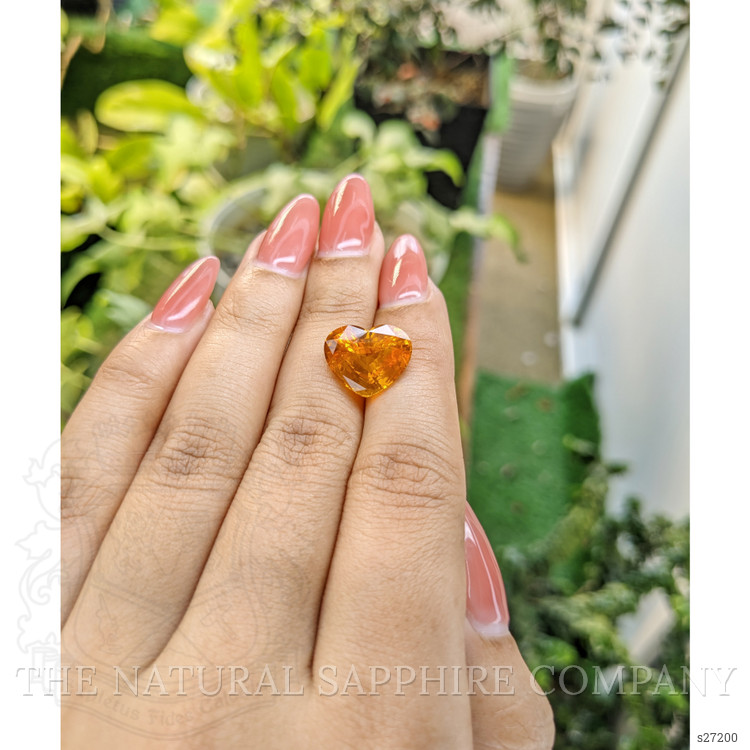 8.47 Ct. Orange Sapphire from Ceylon (Sri Lanka)