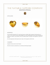 5.93 Ct. Orangish Yellow Sapphire from Ceylon (Sri Lanka) Appraisal