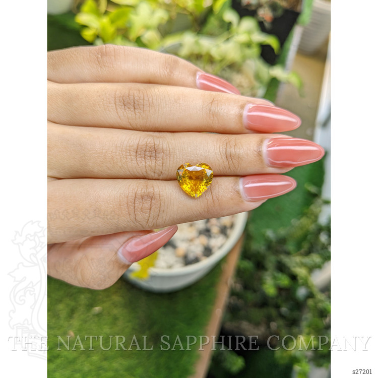 5.93 Ct. Orangish Yellow Sapphire from Ceylon (Sri Lanka)