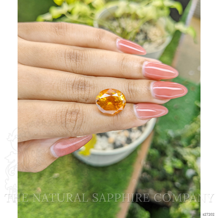 12.05 Ct. Orange Sapphire from Ceylon (Sri Lanka)