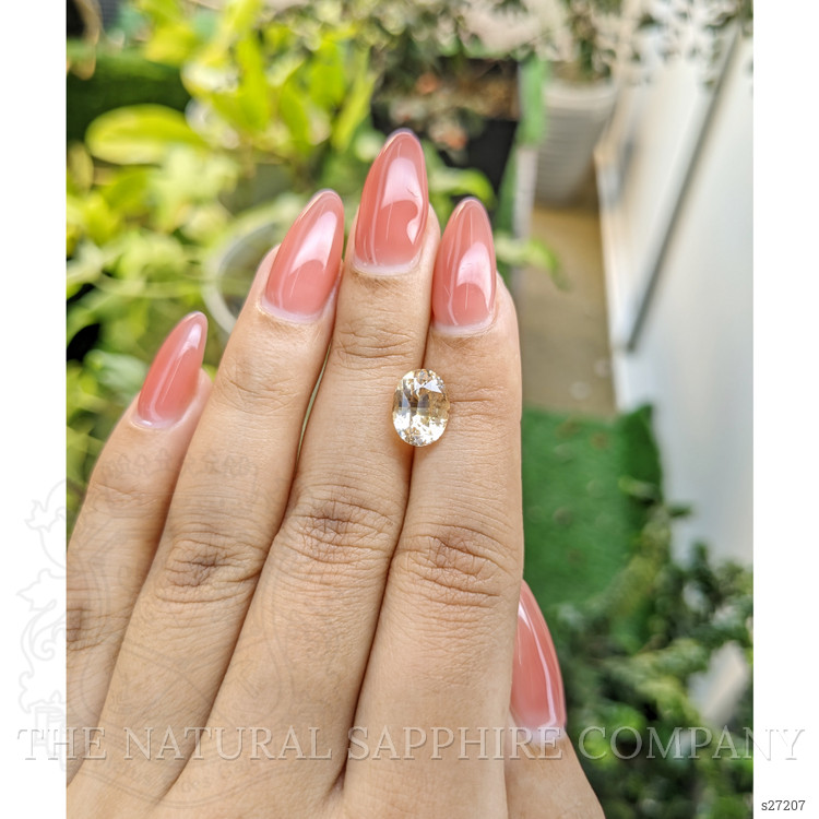 3.73 Ct. Peach Sapphire from Ceylon (Sri Lanka)