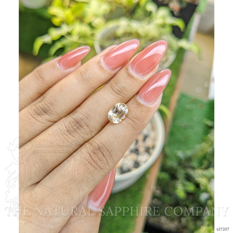 3.73 Ct. Peach Sapphire from Ceylon (Sri Lanka)