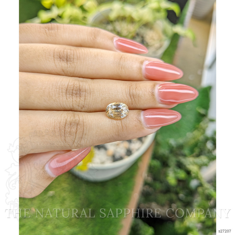 3.73 Ct. Peach Sapphire from Ceylon (Sri Lanka)