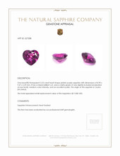 3.33 Ct. Pinkish Purple Sapphire from Ceylon (Sri Lanka) Appraisal