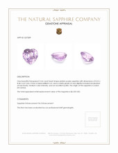 2.64 Ct. Pinkish Purple Sapphire from Ceylon (Sri Lanka) Appraisal