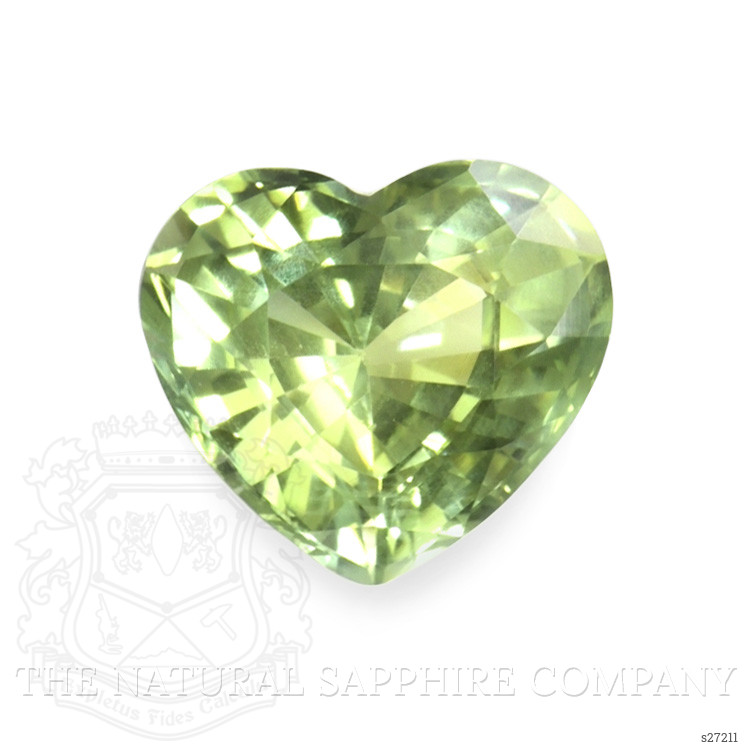 3.90 Ct. Yellowish Green Sapphire from Ceylon (Sri Lanka)