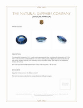 3.12 Ct. Greenish Blue Sapphire from Ceylon (Sri Lanka) Appraisal