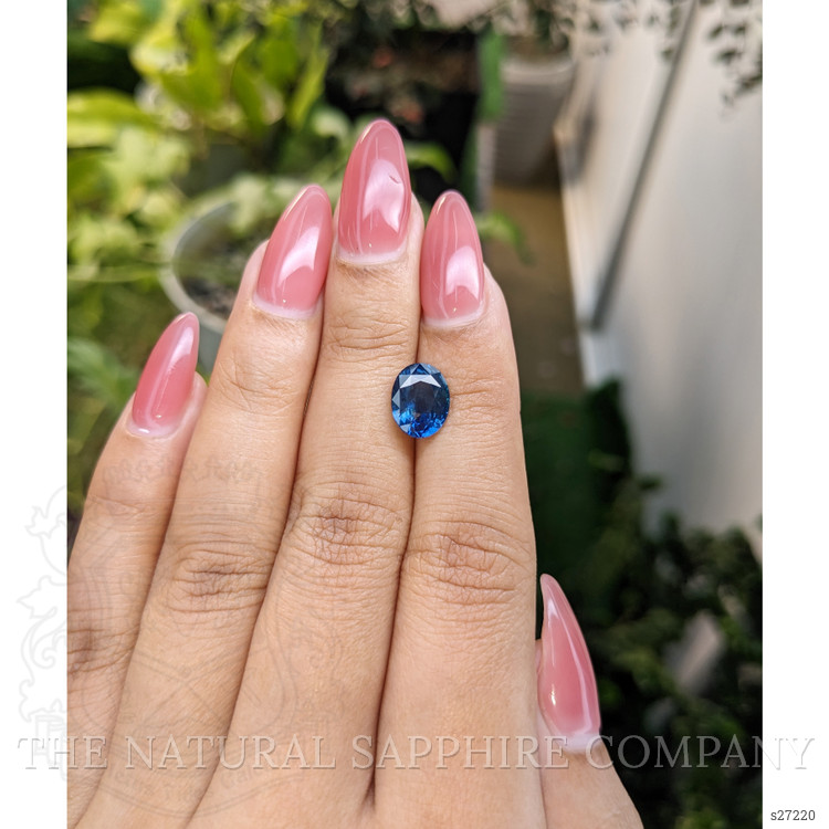 3.12 Ct. Greenish Blue Sapphire from Ceylon (Sri Lanka)