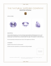 1.27 Ct. Purple Sapphire from Ceylon (Sri Lanka) Appraisal