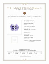 1.27 Ct. Purple Sapphire from Ceylon (Sri Lanka) Scan Report