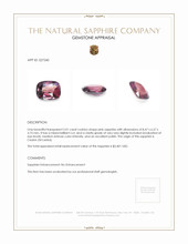 2.01 Ct. Reddish Purple Sapphire from Ceylon (Sri Lanka) Appraisal