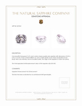 2.69 Ct. Purplish Pink Sapphire from Ceylon (Sri Lanka) Appraisal