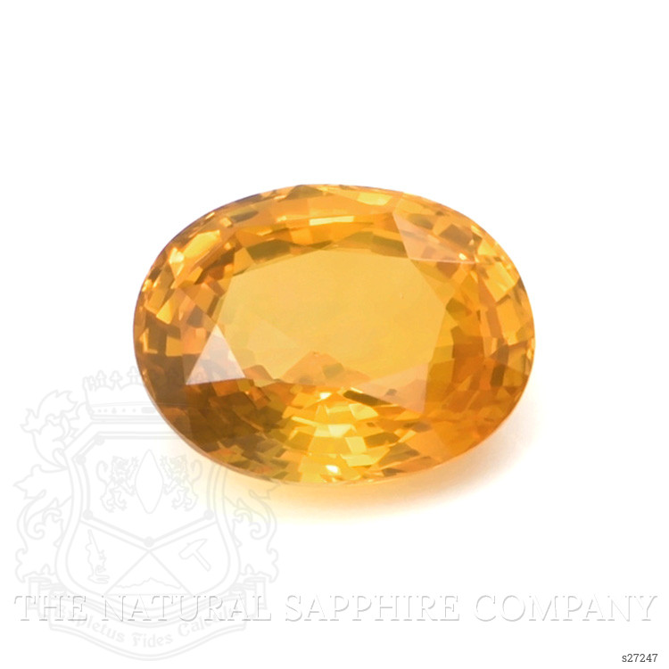 3.64 Ct. Yellowish Orange Sapphire from Ceylon (Sri Lanka)