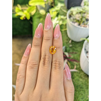 3.64 Ct. Yellowish Orange Sapphire from Ceylon (Sri Lanka) Life Style