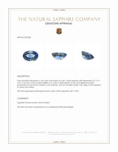 1.04 Ct. Bi Color / Parti Sapphire from Ceylon (Sri Lanka) Appraisal