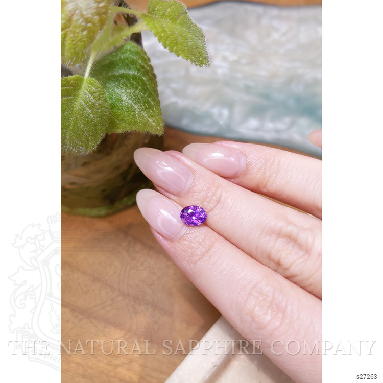 1.27 Ct. Purple Sapphire from Ceylon (Sri Lanka)