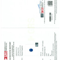 6.41 Ct. Blue Sapphire from Madagascar Scan Report