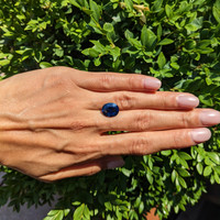 6.41 Ct. Blue Sapphire from Madagascar Life Style