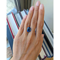 6.41 Ct. Blue Sapphire from Madagascar Life Style