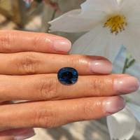 6.41 Ct. Blue Sapphire from Madagascar Life Style