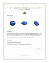 6.03 Ct. Blue Sapphire from Madagascar Appraisal