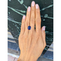 6.03 Ct. Blue Sapphire from Madagascar Life Style