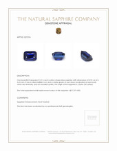 3.51 Ct. Blue Sapphire from Ceylon (Sri Lanka) Appraisal