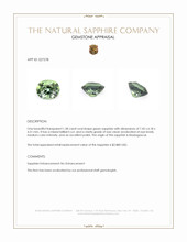 1.58 Ct. Green Sapphire from Madagascar Appraisal
