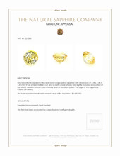 2.30 Ct. Yellow Sapphire from Ceylon (Sri Lanka) Appraisal