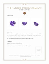 1.23 Ct. Purple Sapphire from Madagascar Appraisal