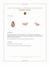 1.07 Ct. Padparadscha Sapphire from Madagascar Appraisal