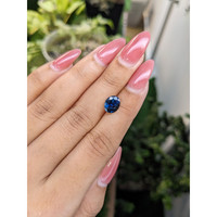 2.09 Ct. Greenish Blue Sapphire from Madagascar Life Style
