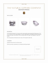 1.82 Ct. Pinkish Purple Sapphire from Ceylon (Sri Lanka) Appraisal