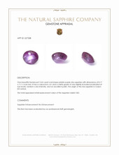 2.64 Ct. Pinkish Purple Star Sapphire from Ceylon (Sri Lanka) Appraisal