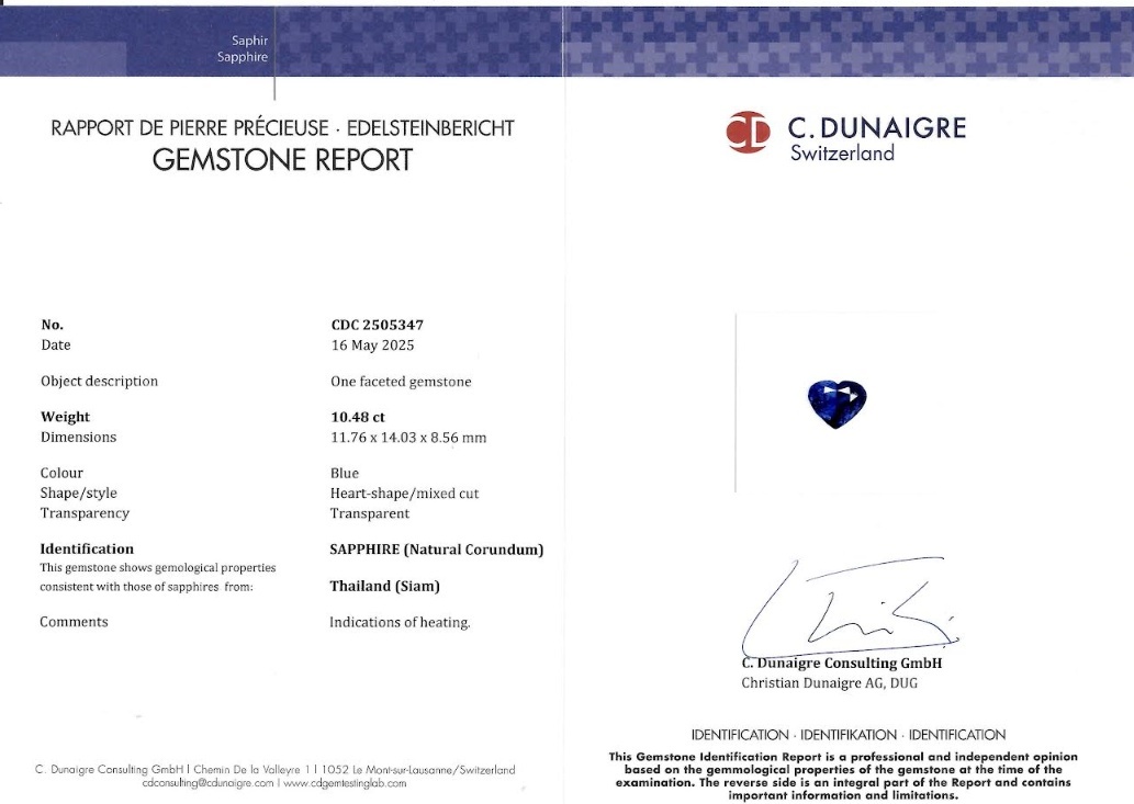 10.48 Ct. Greenish Blue Sapphire from Thailand