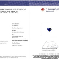 10.48 Ct. Greenish Blue Sapphire from Thailand Scan Report