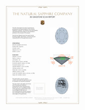 9.51 Ct. Violet Sapphire from Ceylon (Sri Lanka) 3 D Scan Report