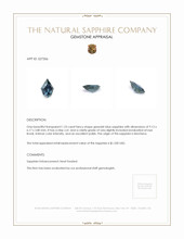 1.23 Ct. Greenish Blue Sapphire from Montana Appraisal