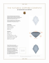 1.23 Ct. Greenish Blue Sapphire from Montana 3 D Scan Report