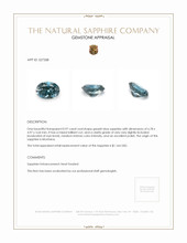 0.97 Ct. Greyish Blue Sapphire from Montana Appraisal