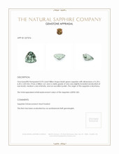 0.93 Ct. Bluish Green Sapphire from Montana Appraisal