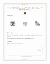 2.34 Ct. Yellowish Green Sapphire from Montana Appraisal