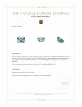 1.12 Ct. Greenish Blue Sapphire from Montana Appraisal