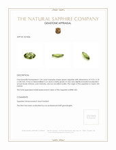 1.04 Ct. Green Sapphire from Ceylon (Sri Lanka) Appraisal